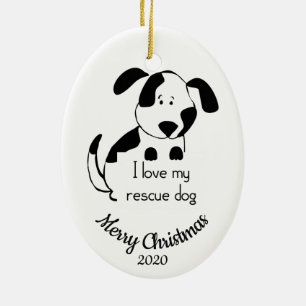 Aangepaste kerstliefde voor mijn reddingsprijs keramisch ornament