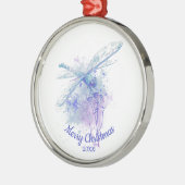 Aangepaste kerstliftliftWaterverf M Metalen Ornament (Links)