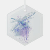 Aangepaste kerstlikkerij-Waterverf Glas Ornament (Voorkant)