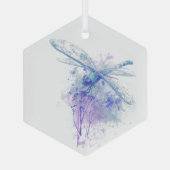 Aangepaste kerstlikkerij-Waterverf Glas Ornament (Achterkant)