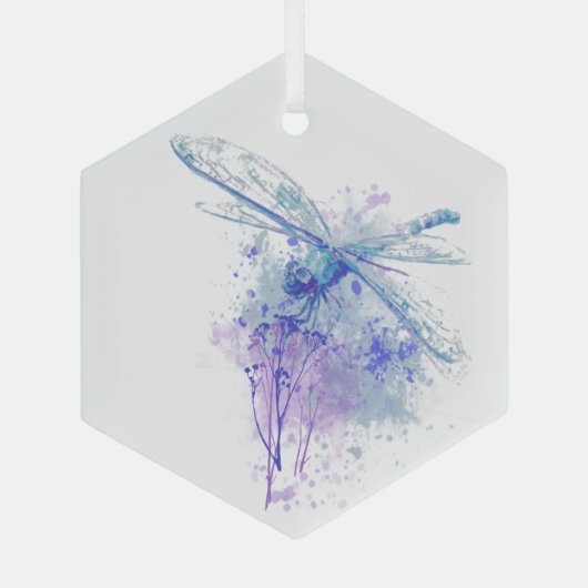 Aangepaste kerstlikkerij-Waterverf Glas Ornament (Achterkant)