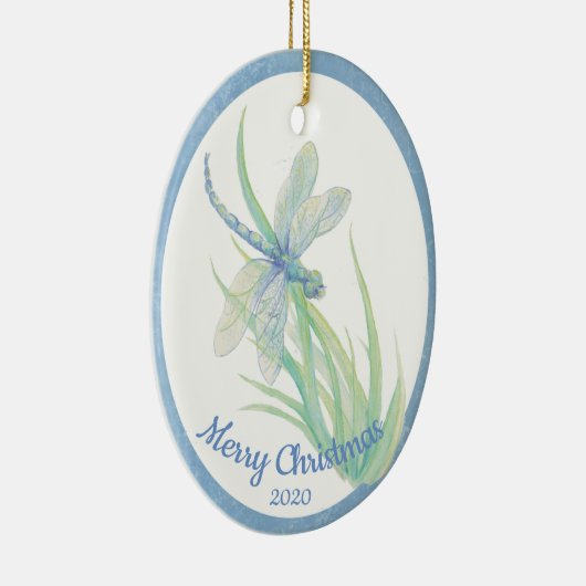 Aangepaste kerstlikkerij-Waterverf Keramisch Ornament (Rechts)