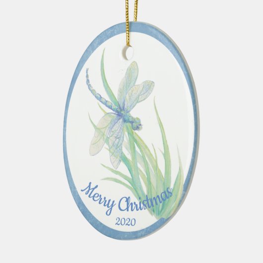 Aangepaste kerstlikkerij-Waterverf Keramisch Ornament (Links)