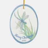 Aangepaste kerstlikkerij-Waterverf Keramisch Ornament (Voorkant)