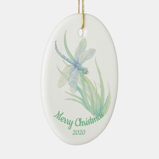 Aangepaste kerstlikkerij-Waterverf Keramisch Ornament (Rechts)