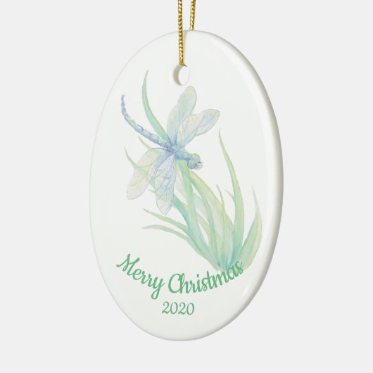 Aangepaste kerstlikkerij-Waterverf Keramisch Ornament (Links)