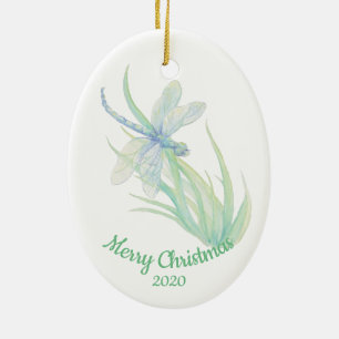 Aangepaste kerstlikkerij-Waterverf Keramisch Ornament