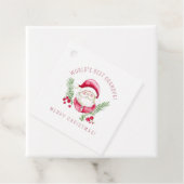 Aangepaste Kerstman cadeau label DIY Vakantie Kers (In situ)