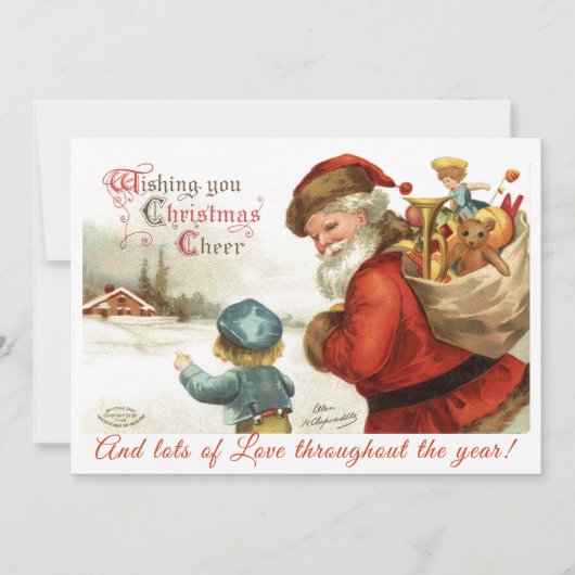 Aangepaste  kerstman en kerstmis feestdagenkaart (Voorkant)