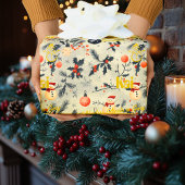 Aangepaste Kerstman en Sneeuwmannen Kerstmis Cadeaupapier