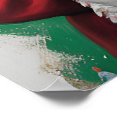 Aangepaste Kerstman gelooft kunst, Kerstvakantie K Poster (Hoek)