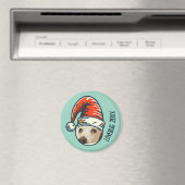 Aangepaste Kerstman Gepersonaliseerde Pet Foto Magneet (Insitu (Vaatwasser))