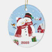 Aangepaste Kerstman Kerst Ornament voor Koppels (Links)