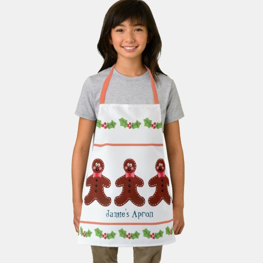 Aangepaste kerstman met ontbijtbrood schort (Insitu)
