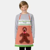 Aangepaste kerstman met ontbijtbrood schort (Gedragen)