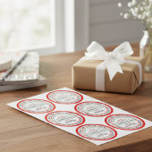 Aangepaste Kerstman Naam Sticker — Noordpool Werkt