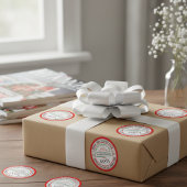 Aangepaste Kerstman Naam Sticker — Noordpool Werkt