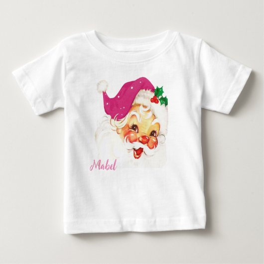 Aangepaste Kerstman Sinterklaas Baby T-shirt (Voorkant)