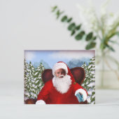 Aangepaste Kerstman Voeg je foto toe Feestdagenkaart (Staand voorkant)