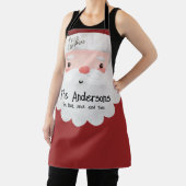 Aangepaste Kerstman Waterverf Vrolijk Kerstfeest Schort (Insitu)