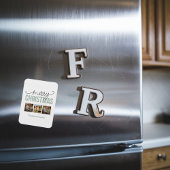 Aangepaste Kerstmis 3 Spaces Familiefoto Magneet