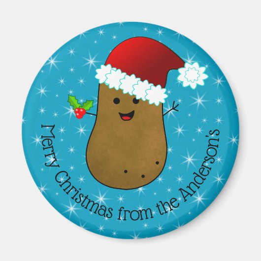 Aangepaste Kerstmis Aardappel Magneet (Voorkant)