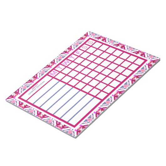 Aangepaste Kerstmis ADHD Vrouwen Productiviteit Pl Notitieblok (Schuin)