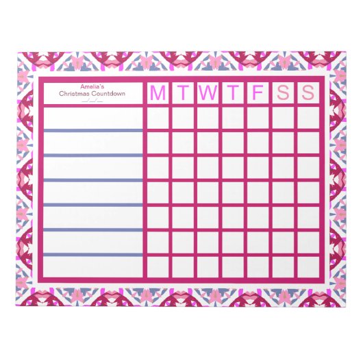 Aangepaste Kerstmis ADHD Vrouwen Productiviteit Pl Notitieblok (Voorkant)