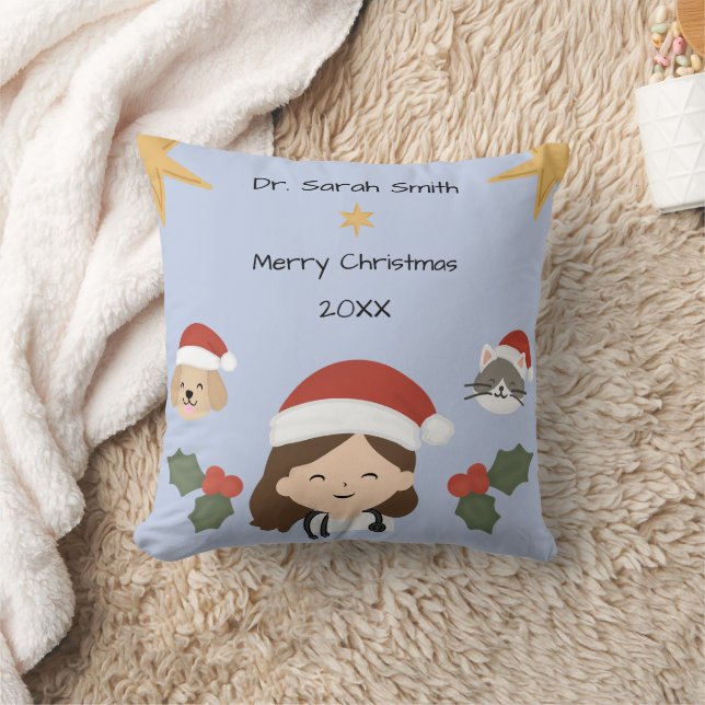 Aangepaste Kerstmis Dierenvrienden Kussen (Deken)
