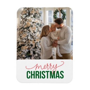 Aangepaste Kerstmis Familie Foto Magneet