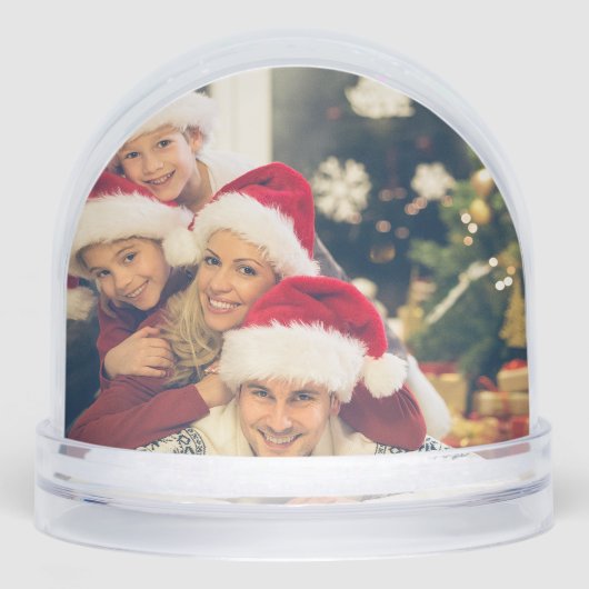 Aangepaste Kerstmis Familie Foto Sneeuwbol (Voorkant)