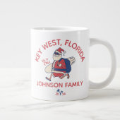 Aangepaste Kerstmis Familie Strand Vakantie Matchi Grote Koffiekop (Rechts)