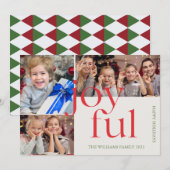 Aangepaste Kerstmis Fotokaart Afdrukbare Xmas Kaar Feestdagenkaart (Voorkant / Achterkant)