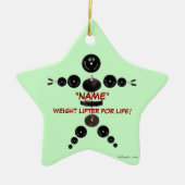 Aangepaste Kerstmis Gewicht Lifter Keramisch Ornament (Voorkant)