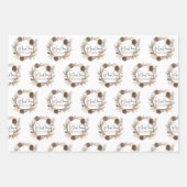 Aangepaste Kerstmis Groeten Inpakpapier Vel (Voorkant 3)