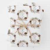 Aangepaste Kerstmis Groeten Inpakpapier Vel (In situ)