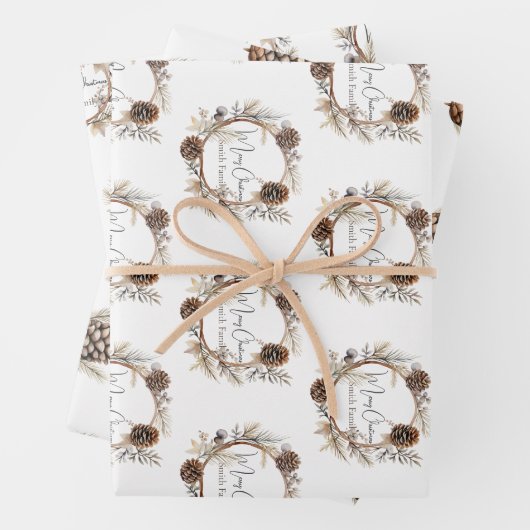 Aangepaste Kerstmis Groeten Inpakpapier Vel (In situ)