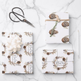 Aangepaste Kerstmis Groeten Inpakpapier Vel