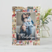 Aangepaste Kerstmis Groeten Patroon Feestdagenkaart (Staand voorkant)