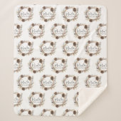 Aangepaste Kerstmis Groeten Sherpa Deken (Voorkant)