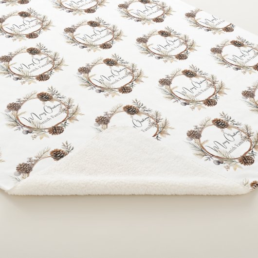 Aangepaste Kerstmis Groeten Sherpa Deken (3/4)