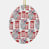 Aangepaste Kerstmis Koala's Wit Keramisch Ornament (Rechts)