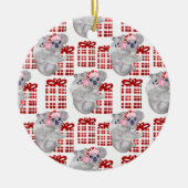 Aangepaste Kerstmis Koala's Wit Keramisch Ornament (Voorkant)
