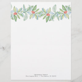 Aangepaste Kerstmis Letterhead Design Feestelijk Briefhoofd