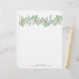 Aangepaste Kerstmis Letterhead Design Feestelijk Briefhoofd