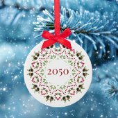 Aangepaste Kerstmis Mandala gepersonaliseerd Keramisch Ornament