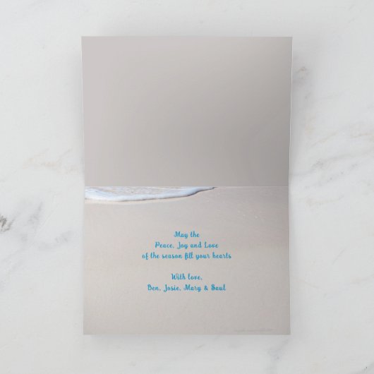 Aangepaste kerstmis met doorskebaard kerstmis gevo kaart (Binnen)