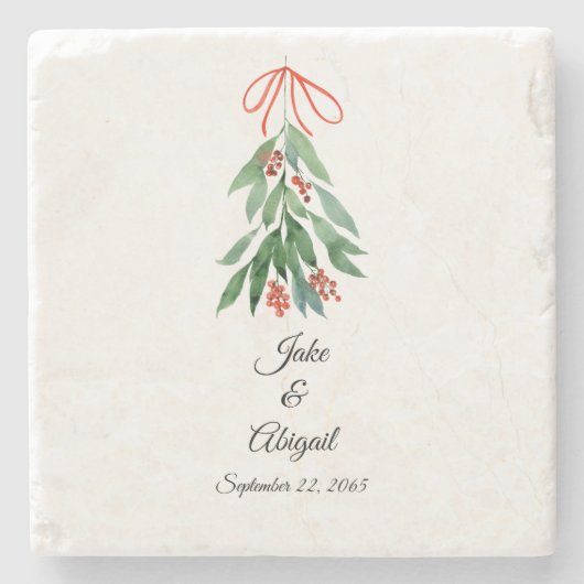 Aangepaste kerstmis op maat stenen onderzetter (Voorkant)