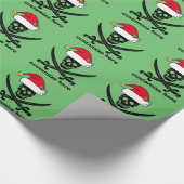 Aangepaste Kerstmis Pirate Santa Cadeaupapier (Hoek)