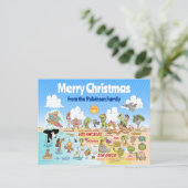 Aangepaste Kerstmis SoCal Briefkaart (Staand voorkant)